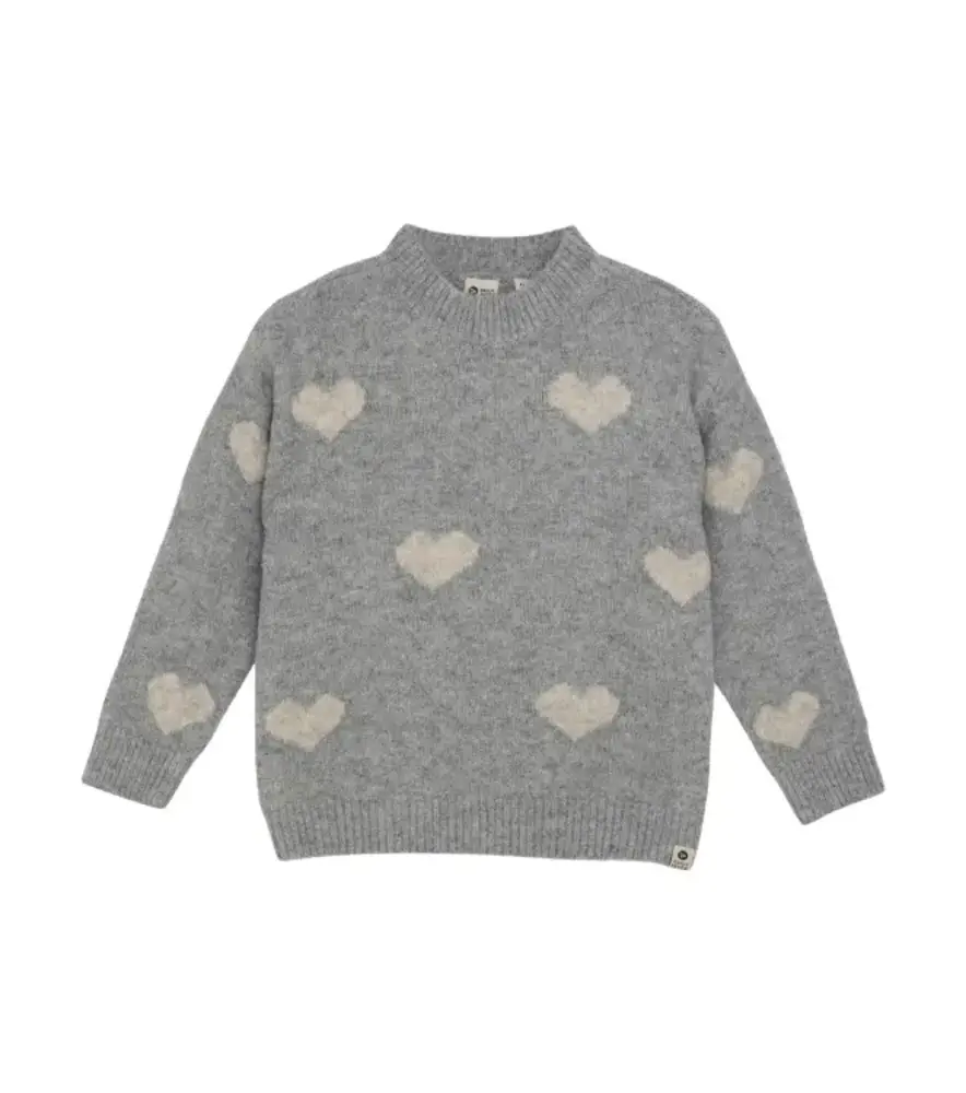 Daily7 Knitted Sweater Heart – Medium Grey Melange Daily7 Knitted Sweater Heart – Medium Grey Melange