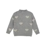 Daily7 Knitted Sweater Heart – Medium Grey Melange