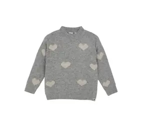 Daily7 Knitted Sweater Heart – Medium Grey Melange Daily7 Knitted Sweater Heart – Medium Grey Melange