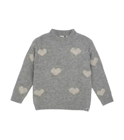 Daily7 Knitted Sweater Heart – Medium Grey Melange Daily7 Knitted Sweater Heart – Medium Grey Melange