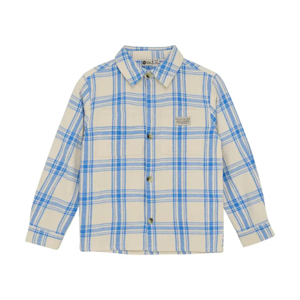 Daily7 Shirt Check Print – Dusty Kobalt Daily7 Shirt Check Print – Dusty Kobalt