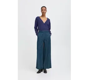 ICHI Aubery Pants – Washed Dark Blue