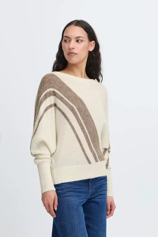 ICHI Kamara Pullover – Cloud with Fungi