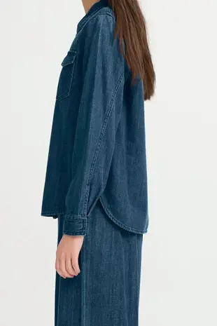 ICHI Aubery Shirt – Washed Dark Blue