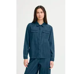 ICHI Aubery Shirt – Washed Dark Blue