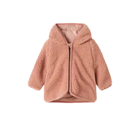 Lil' Atelier Nalo Sherpa JKT Solid - Misty Rose