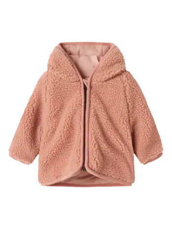 Lil' Atelier Nalo Sherpa JKT Solid - Misty Rose