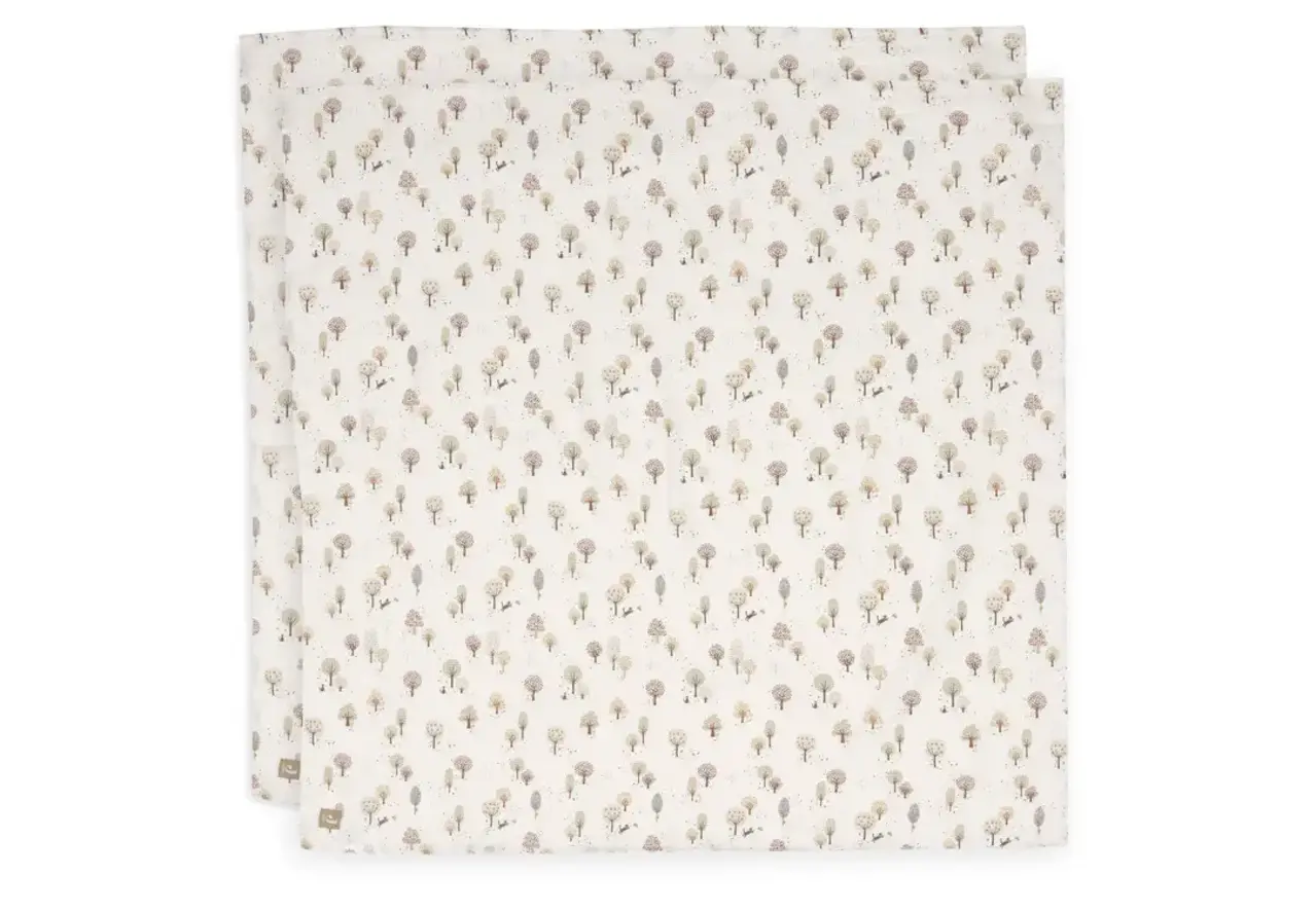 Jollein Hydrofiele Doek 115x115cm Tiny Park - 2 Stuks Jollein Hydrofiele Doek 115x115cm Tiny Park - 2 Stuks