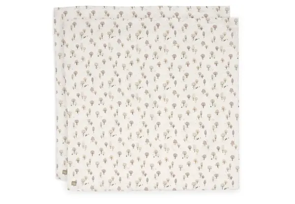 Jollein Hydrofiele Doek 115x115cm Tiny Park - 2 Stuks Jollein Hydrofiele Doek 115x115cm Tiny Park - 2 Stuks