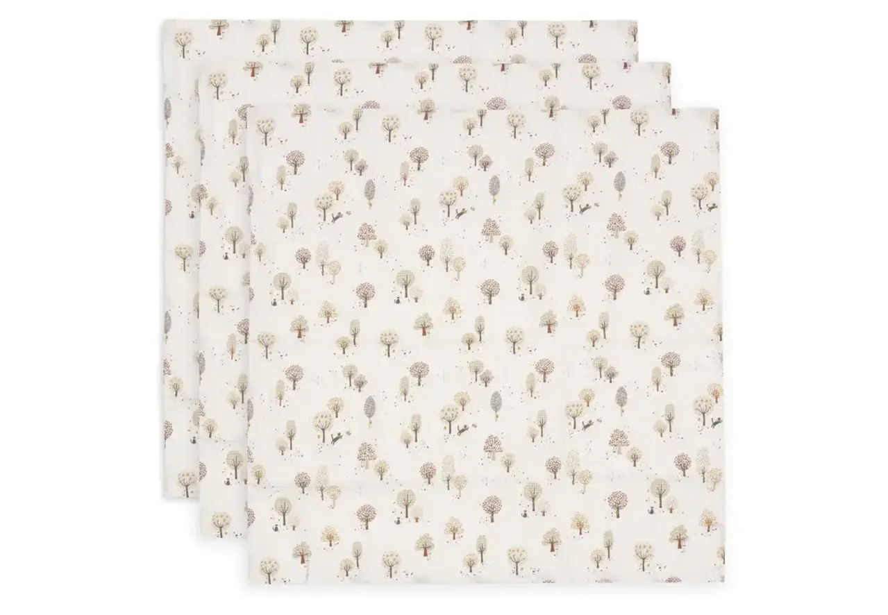 Jollein Hydrofiele Doek 70x70cm Tiny Park - 3 Stuks Jollein Hydrofiele Doek 70x70cm Tiny Park - 3 Stuks