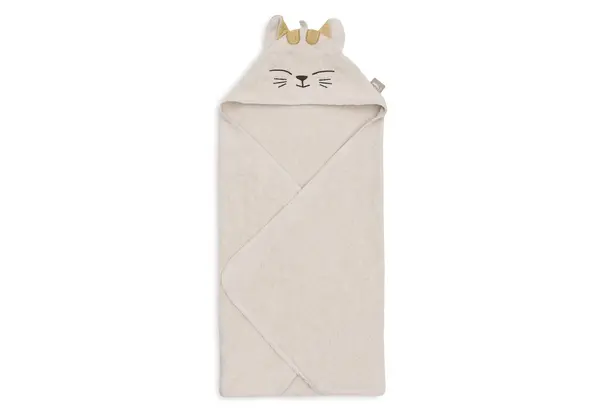 Jollein Badcape Badstof 75x75cm Charlie Cat Jollein Badcape Badstof 75x75cm Charlie Cat