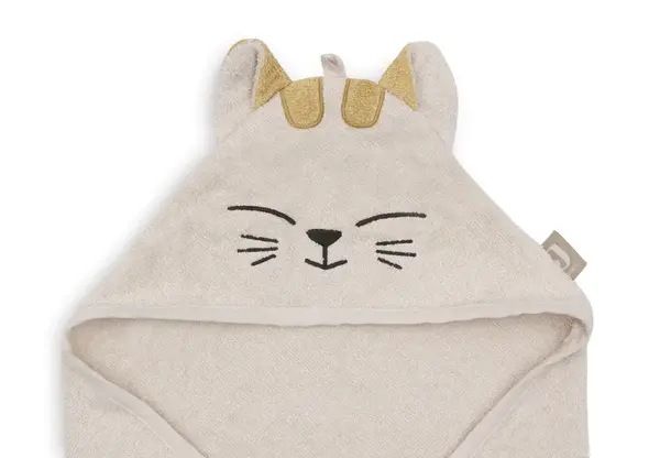 Jollein Badcape Badstof 75x75cm Charlie Cat Jollein Badcape Badstof 75x75cm Charlie Cat