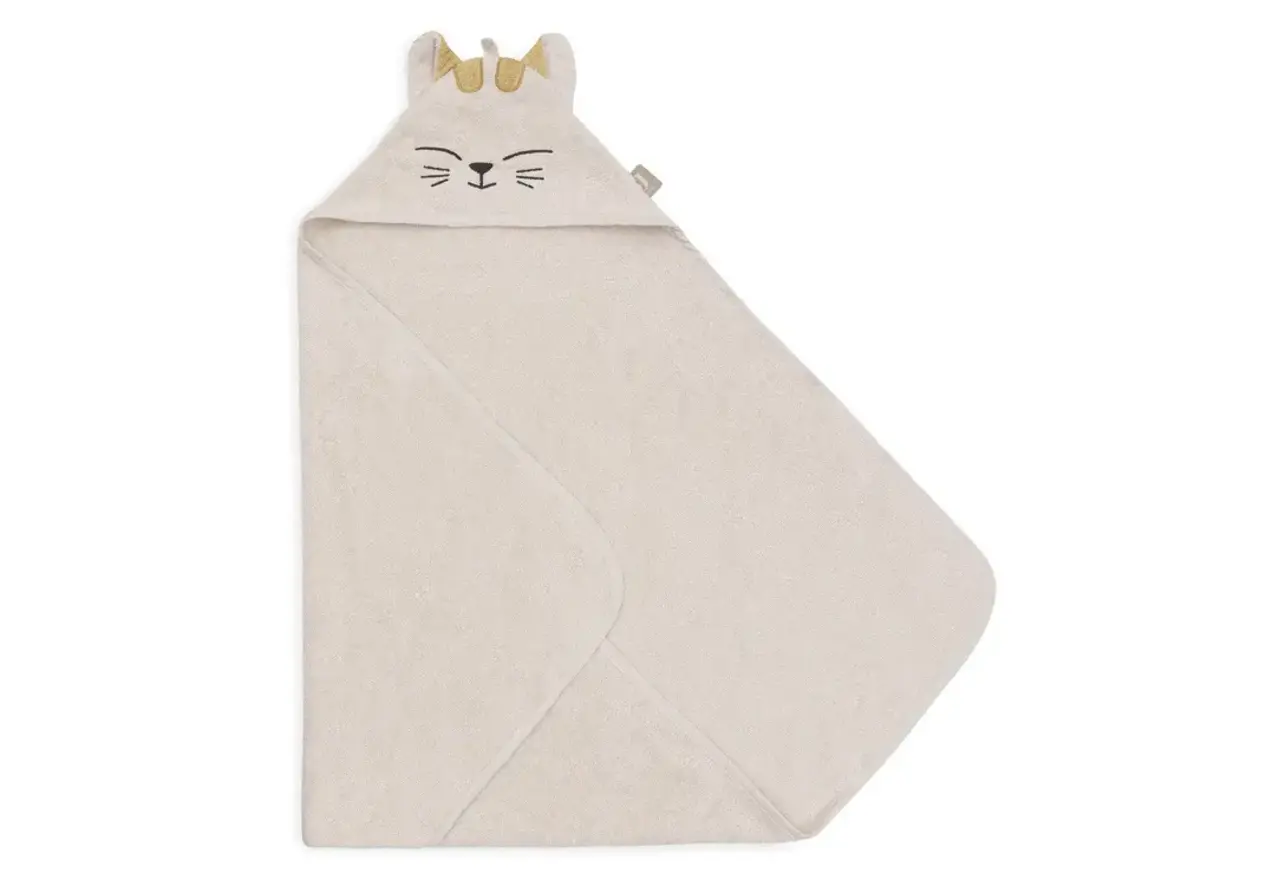 Jollein Badcape Badstof 75x75cm Charlie Cat Jollein Badcape Badstof 75x75cm Charlie Cat