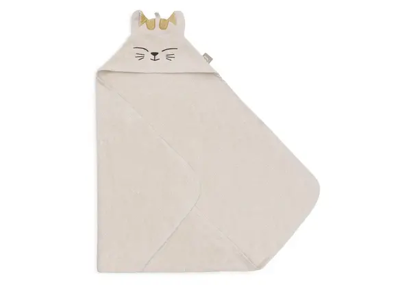 Jollein Badcape Badstof 75x75cm Charlie Cat Jollein Badcape Badstof 75x75cm Charlie Cat