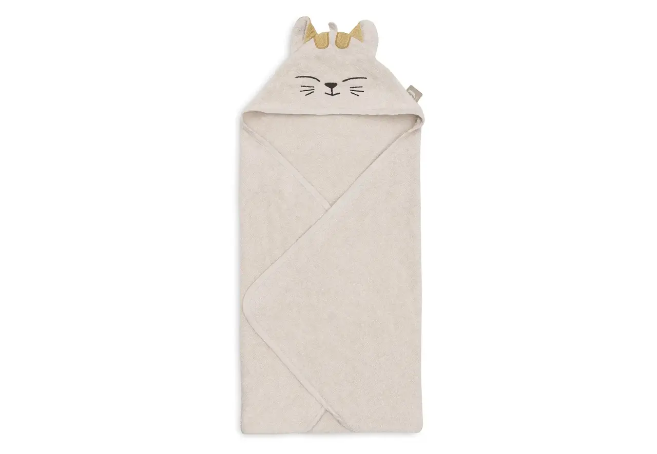 Jollein Badcape Badstof 75x75cm Charlie Cat Jollein Badcape Badstof 75x75cm Charlie Cat