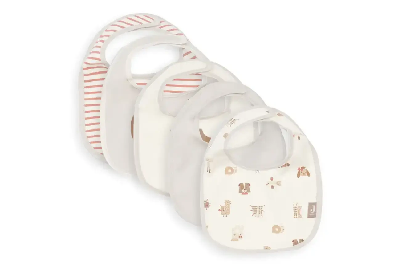 Jollein Slab Jersey Waterproof Animal Friends - 5 Stuks