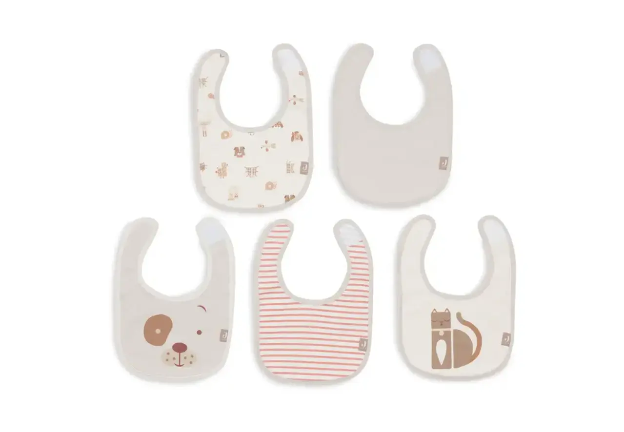 Jollein Slab Jersey Waterproof Animal Friends - 5 Stuks