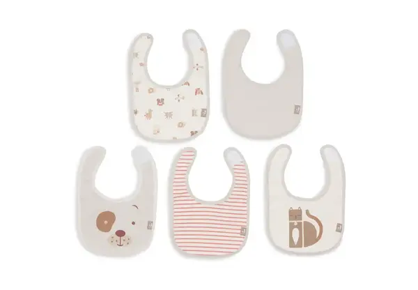 Jollein Slab Jersey Waterproof Animal Friends - 5 Stuks