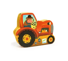Djeco Puzzel de Tractor - 16stukjes