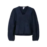 Y.A.S Jetta LS Shirt – Navy Blazer Black Detail