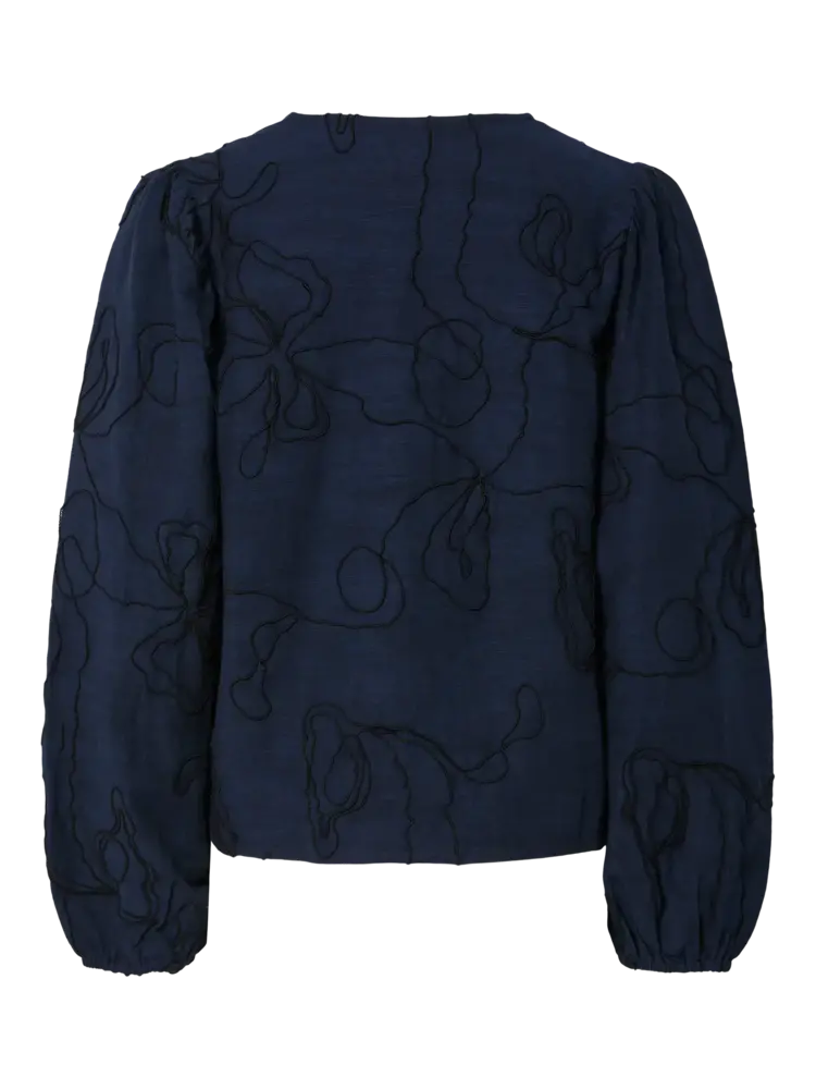 Y.A.S Jetta LS Shirt – Navy Blazer Black Detail Y.A.S Jetta LS Shirt – Navy Blazer Black Detail