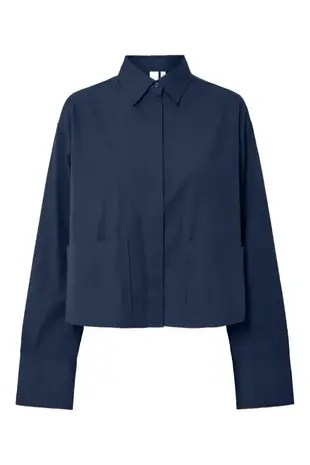 Y.A.S Lee Short Shirt - Navy Blazer