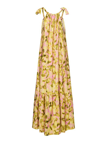 Y.A.S Marinna SL Ankle Dress - French Vanilla Marinna print