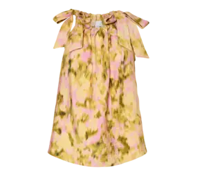 Y.A.S Marinna SL Top - French Vanilla Marinna print