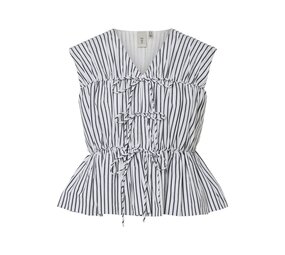 Y.A.S Ebba SL Top - Black White Y.A.S Ebba SL Top - Black White