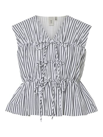 Y.A.S Ebba SL Top - Black White