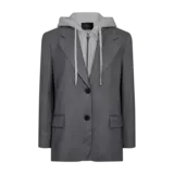 Cph Muse Tailor Hoodie Blazer - Light Grey Melange