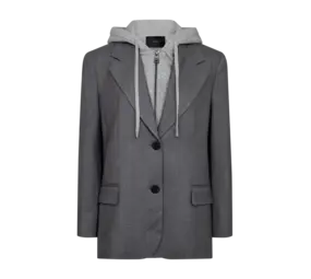 Cph Muse Tailor Hoodie Blazer - Light Grey Melange