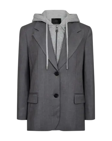 Cph Muse Tailor Hoodie Blazer - Light Grey Melange Cph Muse Tailor Hoodie Blazer - Light Grey Melange