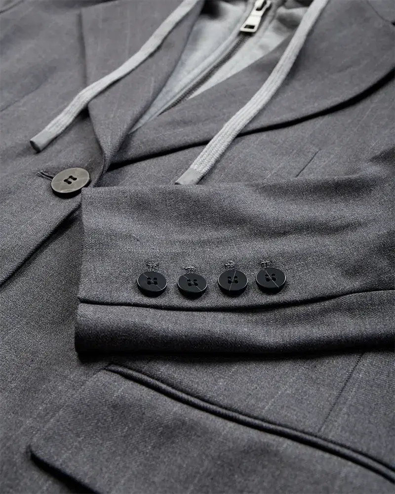 Cph Muse Tailor Hoodie Blazer - Light Grey Melange Cph Muse Tailor Hoodie Blazer - Light Grey Melange