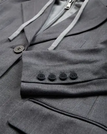 Cph Muse Tailor Hoodie Blazer - Light Grey Melange Cph Muse Tailor Hoodie Blazer - Light Grey Melange