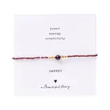 A Beautiful Story Iris Card Garnet Bracelet GC A Beautiful Story Iris Card Garnet Bracelet GC