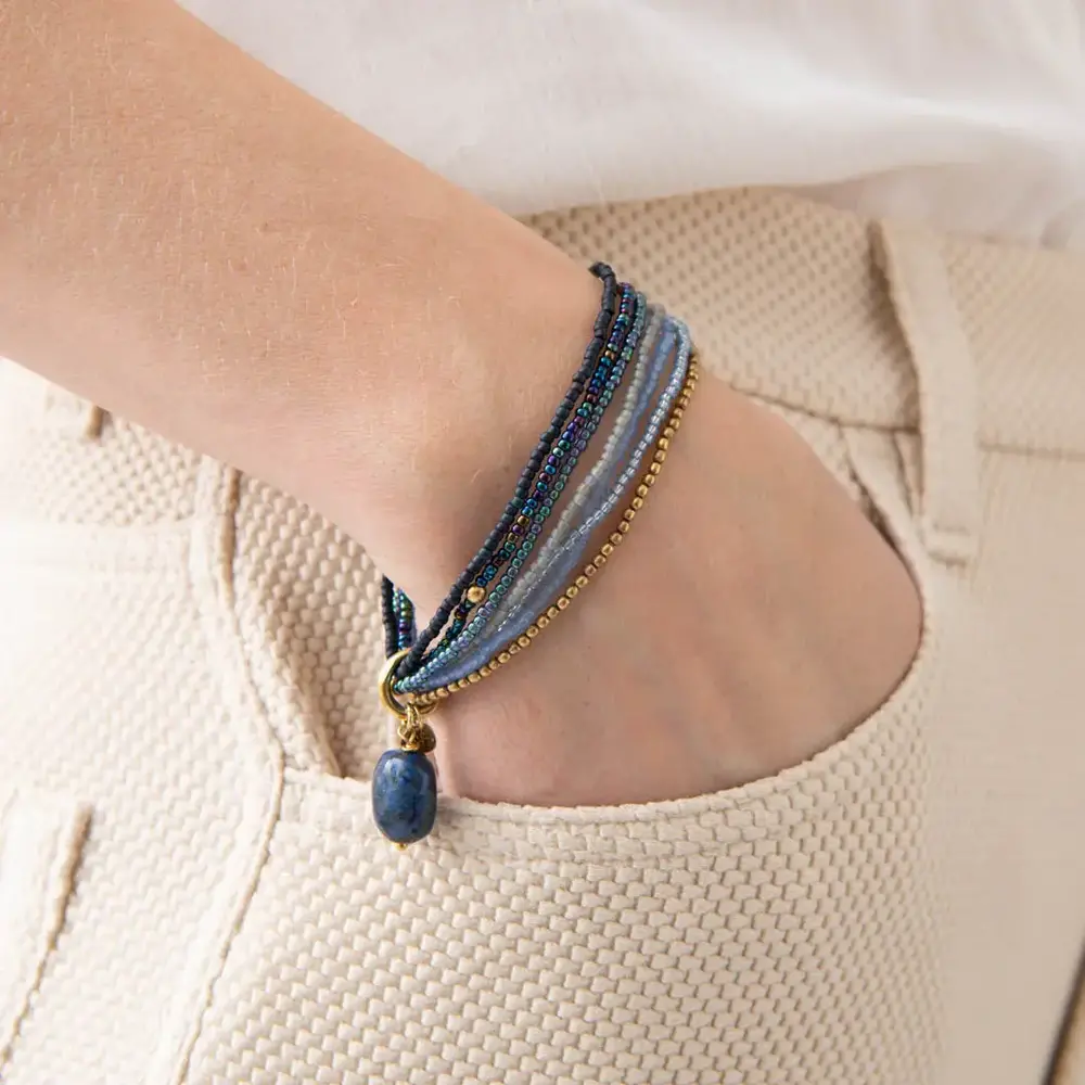 A Beautiful Story Nirmala Lapis Lazuli GC Bracelet A Beautiful Story Nirmala Lapis Lazuli GC Bracelet