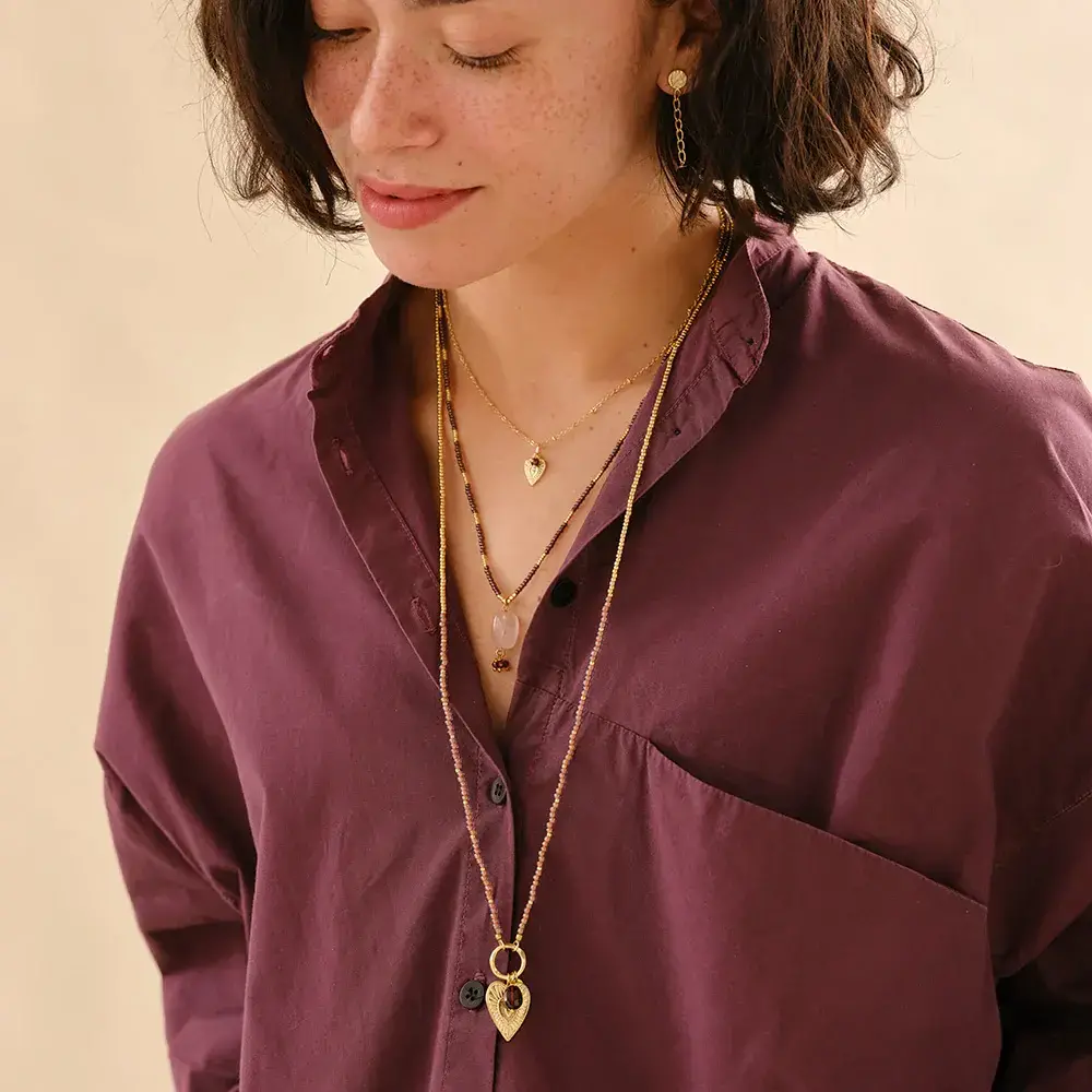 A Beautiful Story Convinced Garnet Necklace GP A Beautiful Story Convinced Garnet Necklace GP