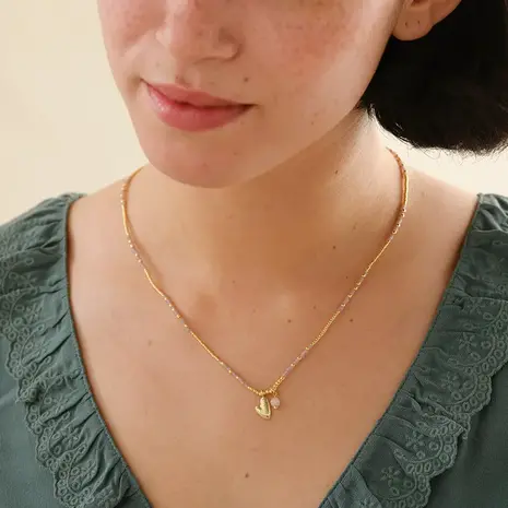 A Beautiful Story Honored Rose Quartz GC Necklace