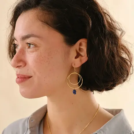 A Beautiful Story Enjoyable Lapis Lazuli Earrings GP