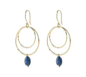 A Beautiful Story Enjoyable Lapis Lazuli Earrings GP A Beautiful Story Enjoyable Lapis Lazuli Earrings GP
