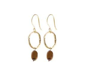 A Beautiful Story Graceful Tiger Eye GP Earrings A Beautiful Story Graceful Tiger Eye GP Earrings