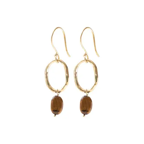 A Beautiful Story Graceful Tiger Eye GP Earrings