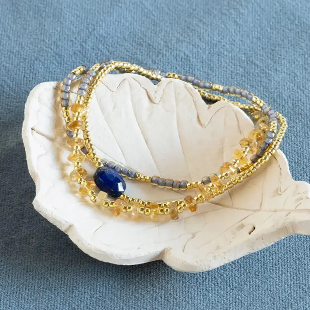 A Beautiful Story Identity Lapis Lazuli Citrine Bracelet GC