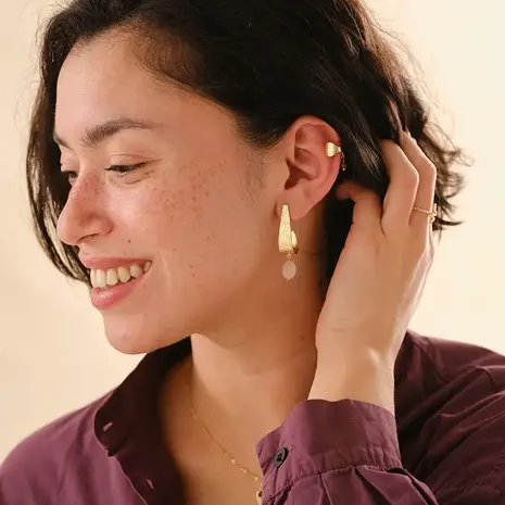 A Beautiful Story Amazing Rose Quartz Earrings GP