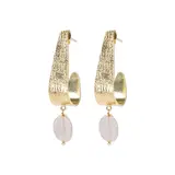 A Beautiful Story Amazing Rose Quartz Earrings GP A Beautiful Story Amazing Rose Quartz Earrings GP