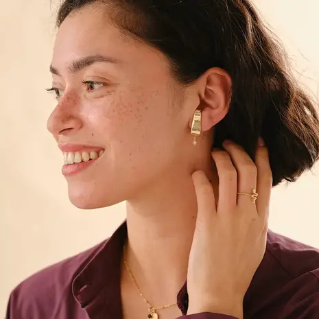 A Beautiful Story Creative Rose Quartz Earrings GP