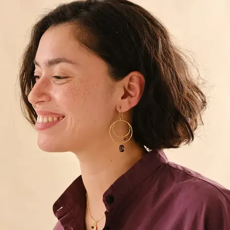 A Beautiful Story Enjoyable Garnet Earrings GP