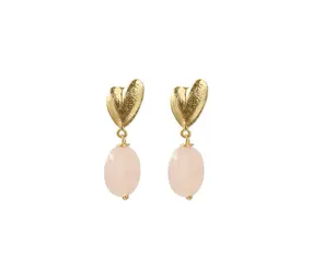 A Beautiful Story Heavenly Rose Quartz Earrings GP A Beautiful Story Heavenly Rose Quartz Earrings GP