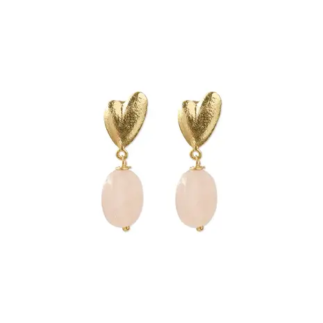 A Beautiful Story Heavenly Rose Quartz Earrings GP